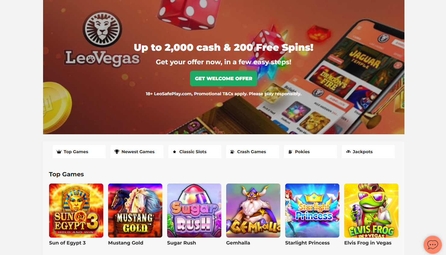 leovegas - Überblick über verfügbare Spiele und Boni